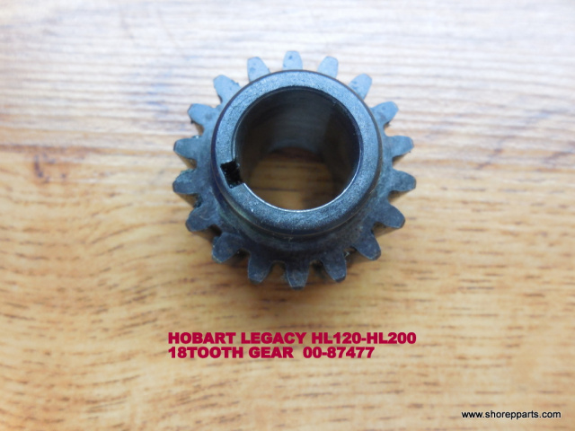 HOBART LEGACY, HL120-HL200 MIXER WORM WHEEL,  18 TOOTH GEAR PART NUMBER 00-87477 USED